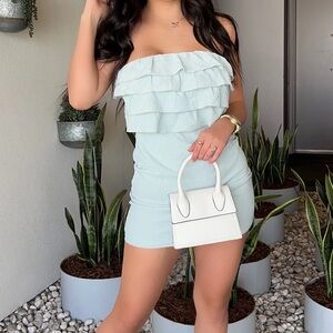 FashionNova Ruffle Mint‎ Mini Dress XL